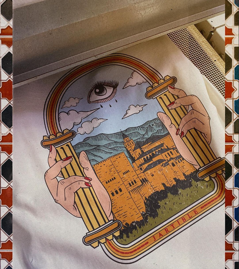 Diseño de la Alhambra en camiseta de Jartible